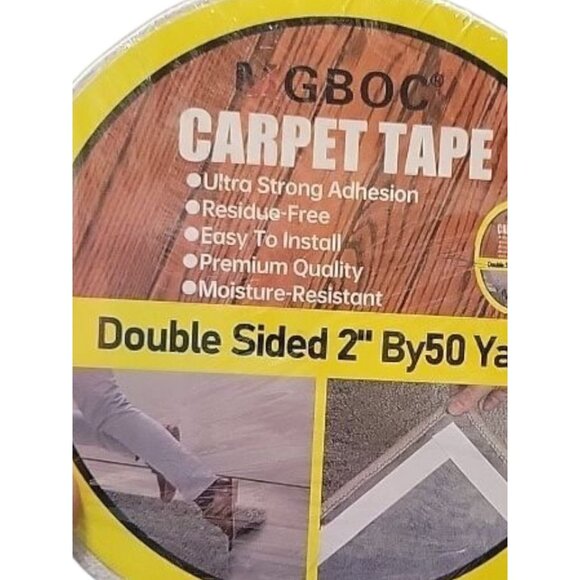 GBOC Double-Sided Carpet Tape 2" x 50 Yards Residue-Free Moisture-Resistant Ultr - Picture 9 of 9